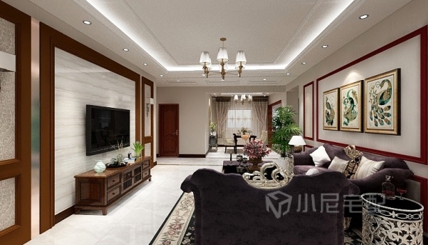 128㎡/三室兩廳一衛(wèi)/中式