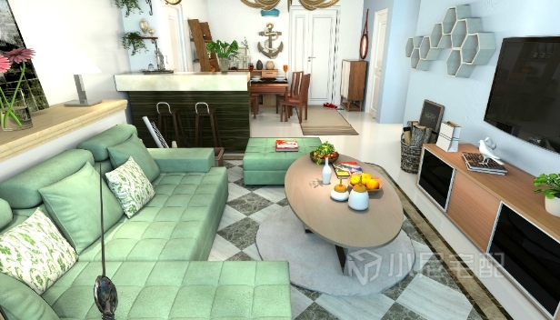 77㎡/兩室兩廳一衛(wèi)/現代