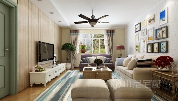 108㎡/三室兩廳一衛(wèi)/田園