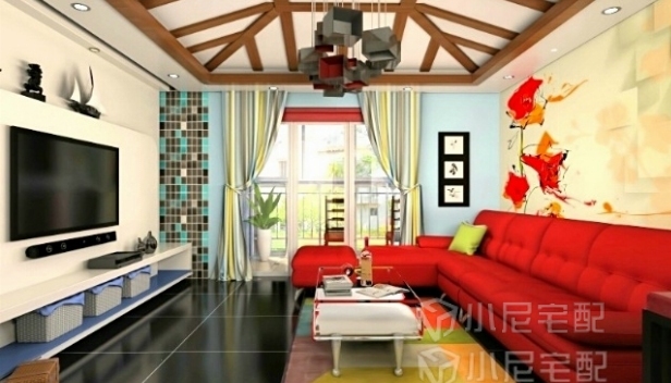 110㎡/三室一廳一衛(wèi)/混搭