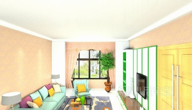 68㎡/兩室一廳一衛(wèi)/混搭