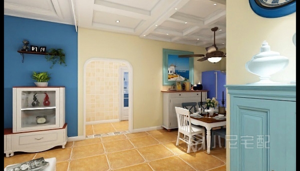 120㎡/三室兩廳一衛(wèi)/地中海